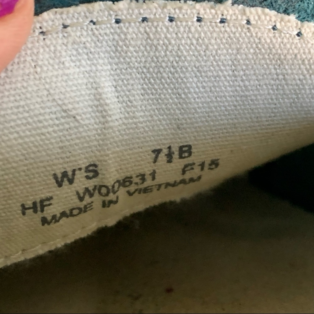 ❤️COLE HAAN❤️Turquoise Suede & Leather Loafers❤️Moccasin flats w/rubber soles - Picture 5 of 6
